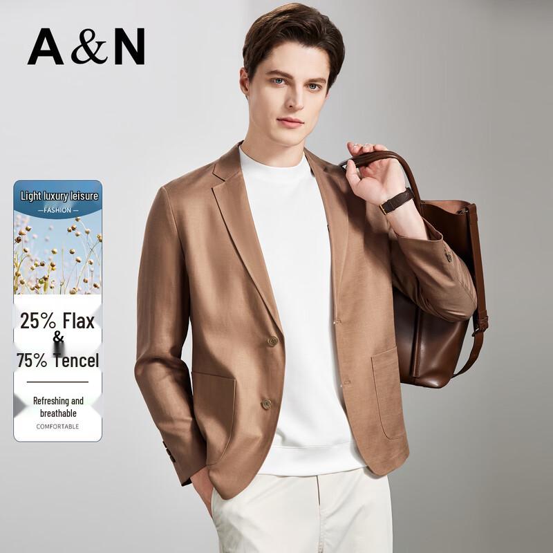 

Antonio Men s Tencel Linen Notch Lapel Suit Jacket 52