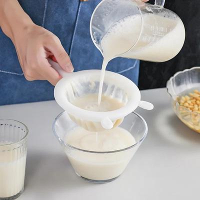 Wiederverwendbarer Filterlöffel aus ultrafeinem Nylon mit 100 Maschen zum Filtern von Sojamilch, Saft, Kaffee und Lebensmitteln in der Küche