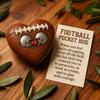 Láska Srdce Fotbal Kapesní Objetí s Pozitivní Kartou Emoční Podpora Srdce ve Tvaru Baseballu Kapesní Žeton Hráči Fanoušci Sběratelský Povzbuzující Dárek