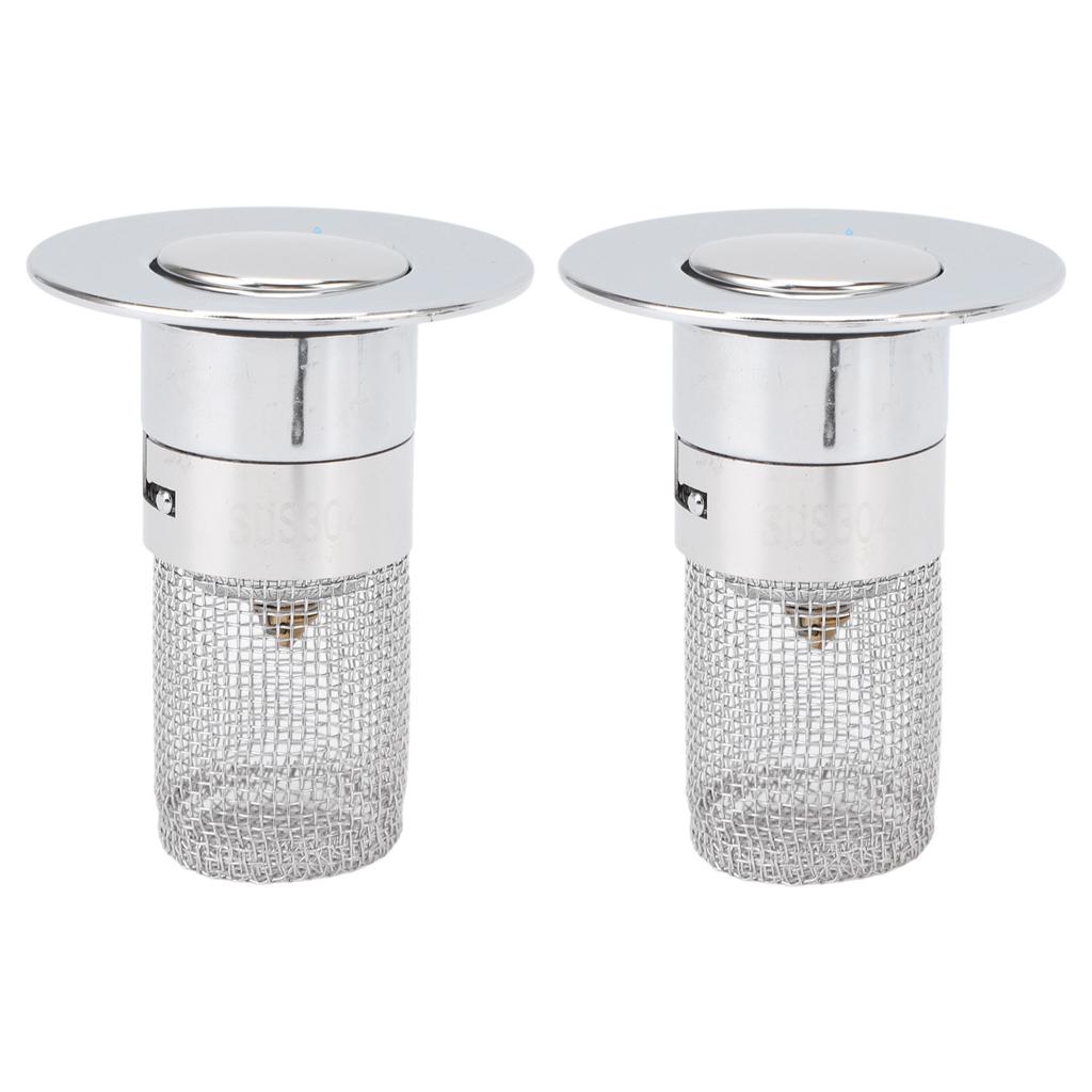 2pcs Stainless Steel Bathtub Plug Bathtub Stopper Bathroom Drain Plug with Rubber Gasket for 34?40mm Sewers