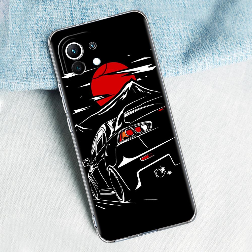 Phone Case For Xiaomi Mi 15 14 13 12 11 Lite 15T 13T 12T Pro Poco X7 X6 X5 Pro 5G X3 NFC F7 F6 F5 Cover Japan JDM Sports Car