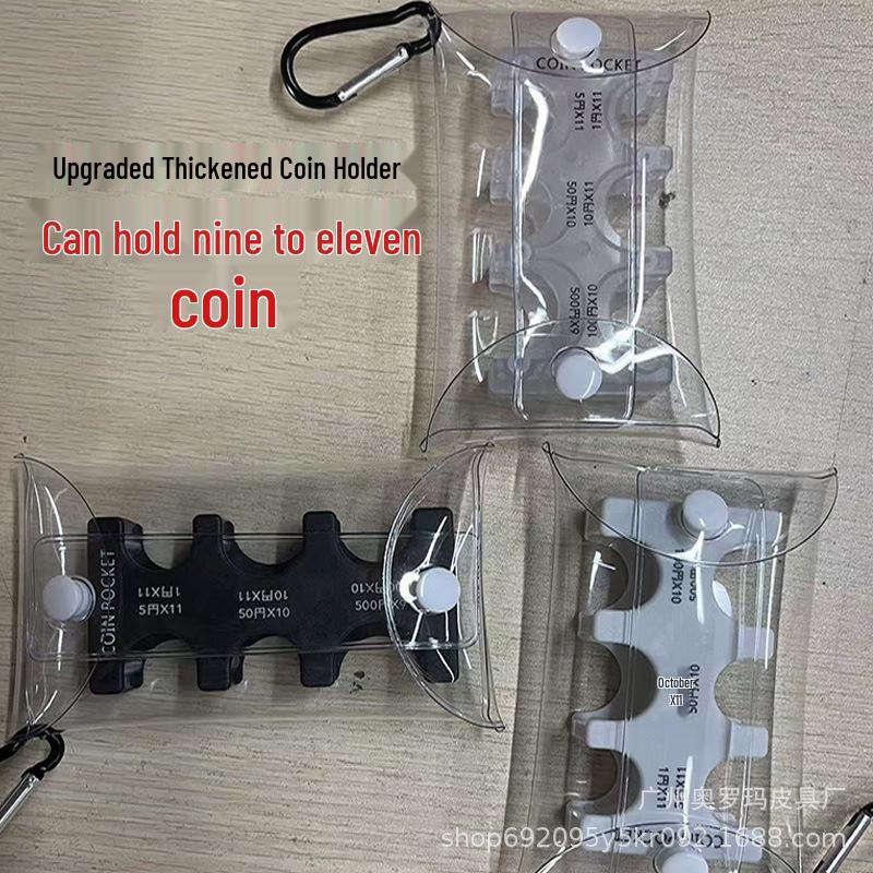 

Японский стиль, кошелек для монет большой вместимости: Однотонная ручная коробка для хранения монет 9.2*4.5*2 прозрачный