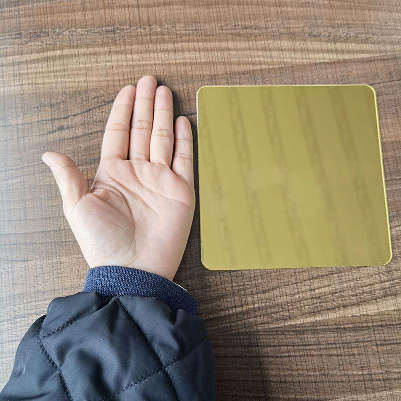 6 stycken 3D Akryl Fyrkantiga Spegelväggklistermärken Silver Avtagbara Konstväggklistermärken Heminredning Väggdekorationer Självhäftande