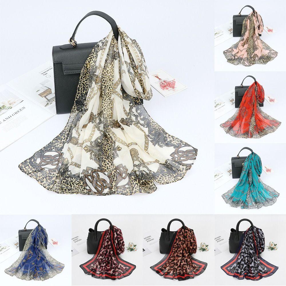 

Thin Chiffon Scarf Floral Printing Shawl Silk New Beach Scarves Rose Red2