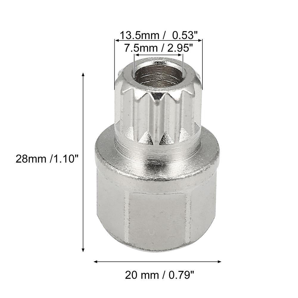 30/13PT 37/21PT Hollow Car Anti Theft Wheel Lock Lug Nut Screw Removal Key For BMW Wheel Lock Lug Nut Is Used To Remove Or Insta