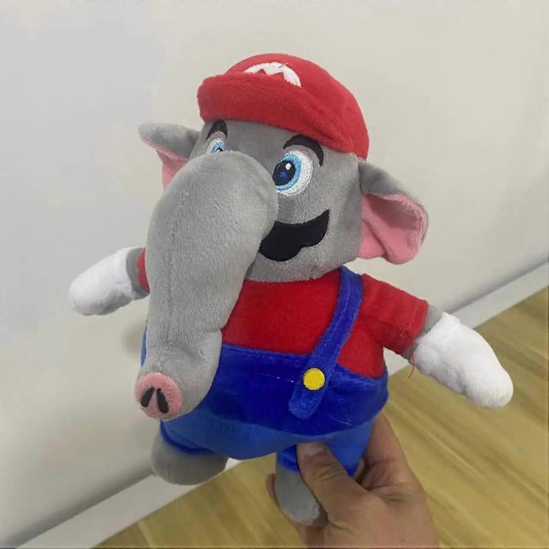 27cm Super Mario Wonder Plush New Elephant Mario Plush Cartoon Styles Toy Luigi Mario Wonder Plush Dolls Kids Christmas Gifts