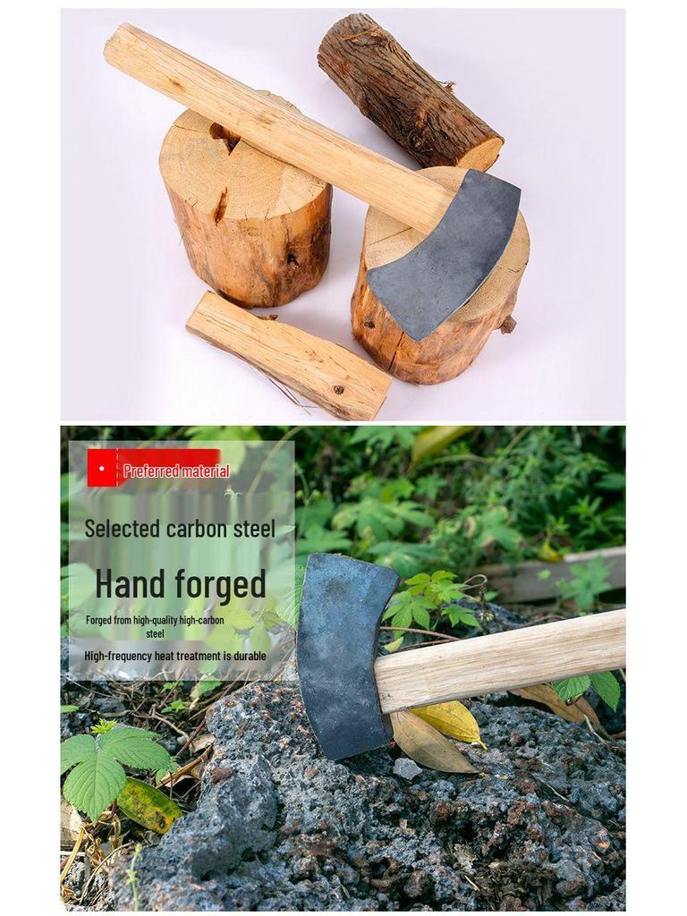 Mason's Hammer Set: Square and Flat Head, Pointed Head, Forged Iron, Round Head for Mining.