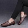 Leather Men Casual Shoes Luxury Brand Soft Italian Mens Loafers Moccasins Breathable Slip On Lazy Driving Shoes Plus Size 37-47