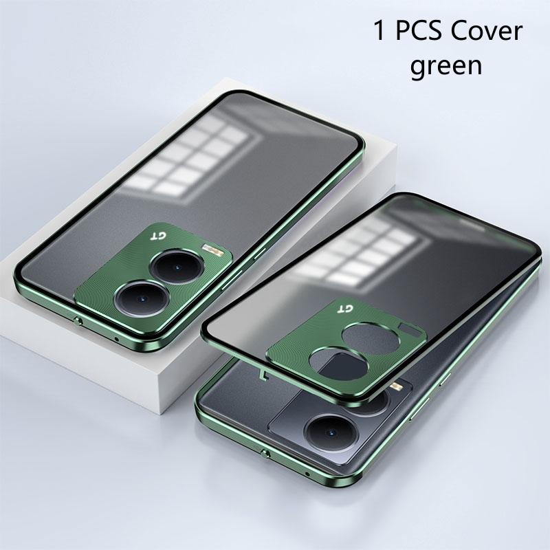 

Чехол из алюминиевого сплава с металлическим каркасом для Honor GT, матовый прозрачный чехол для телефона, акриловая задняя крышка для Honor GT 5G, чехол-бампер For Honor GT зелёный