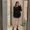 Punk Gothic Lange Unisex Pullover Frauen Gestreiften Kühlen Aushöhlen Loch Gebrochen Jumper Lose Rock Dünne Dunkle Streetwear Top