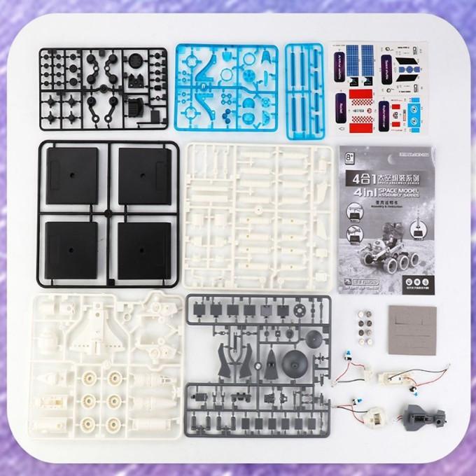 4-In-1 Spaceship Battleship Assembling Device Science Mechanical Engineering Model Kids Toys Educational Novelty Gifts