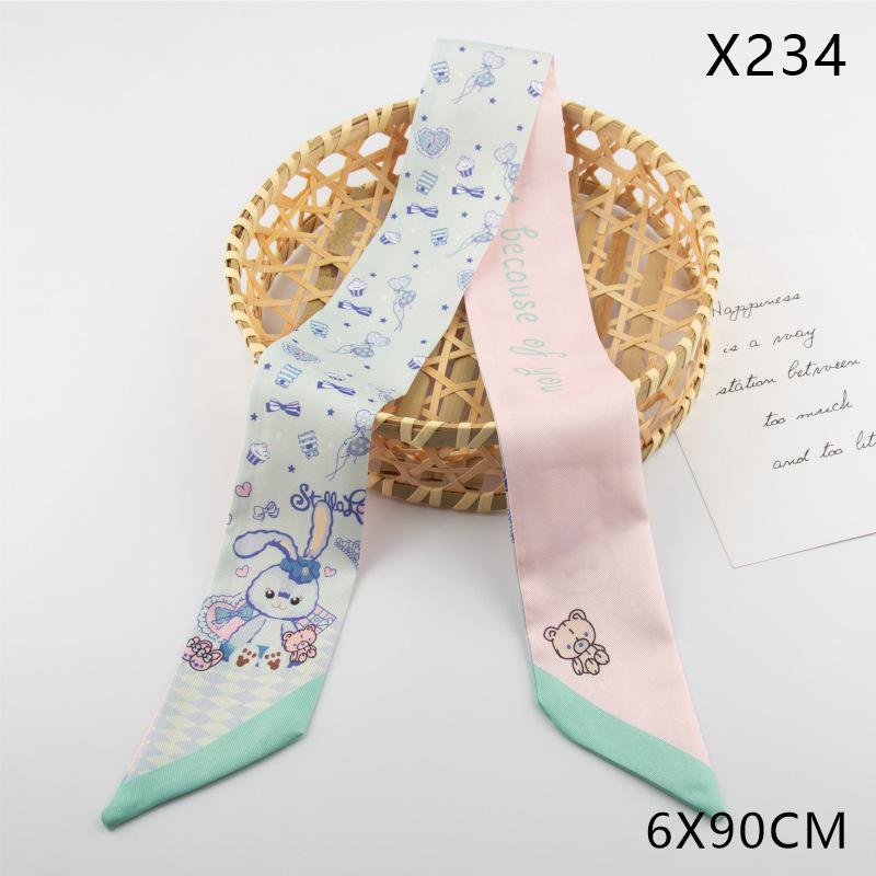 Versatile Vintage Silk Scarf: Hair Tie, Headband, Bag Accessory