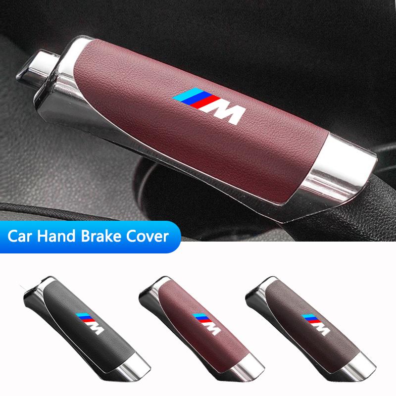 AAAOT1 ABS 12.5x3.3cm Car Anti-Slip Handbrake Grip Protector Cover For BMW M Emblem E46 E36 E34 F10 E90 F30 E60 F30 E53 E30 E92 E87