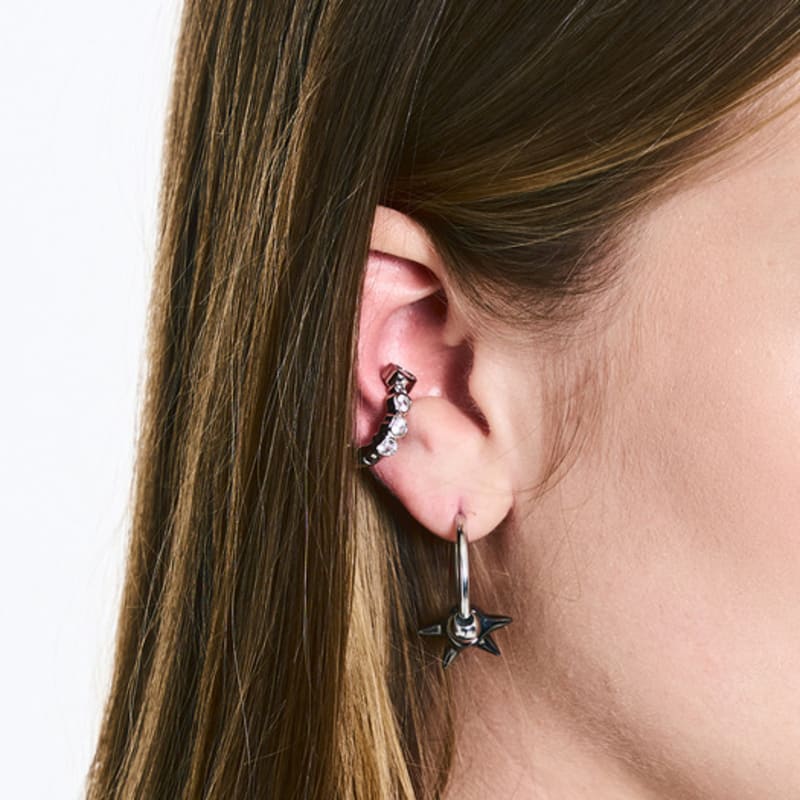 SENTIMENTS No.558 [silver] HEART CUBIC SPring EARCUFF