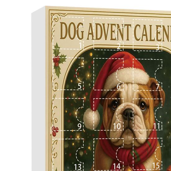 Dog Advent Calendar 2025 24 Days Christmas Countdown Calendar with Acrylic Animal Pendant 24