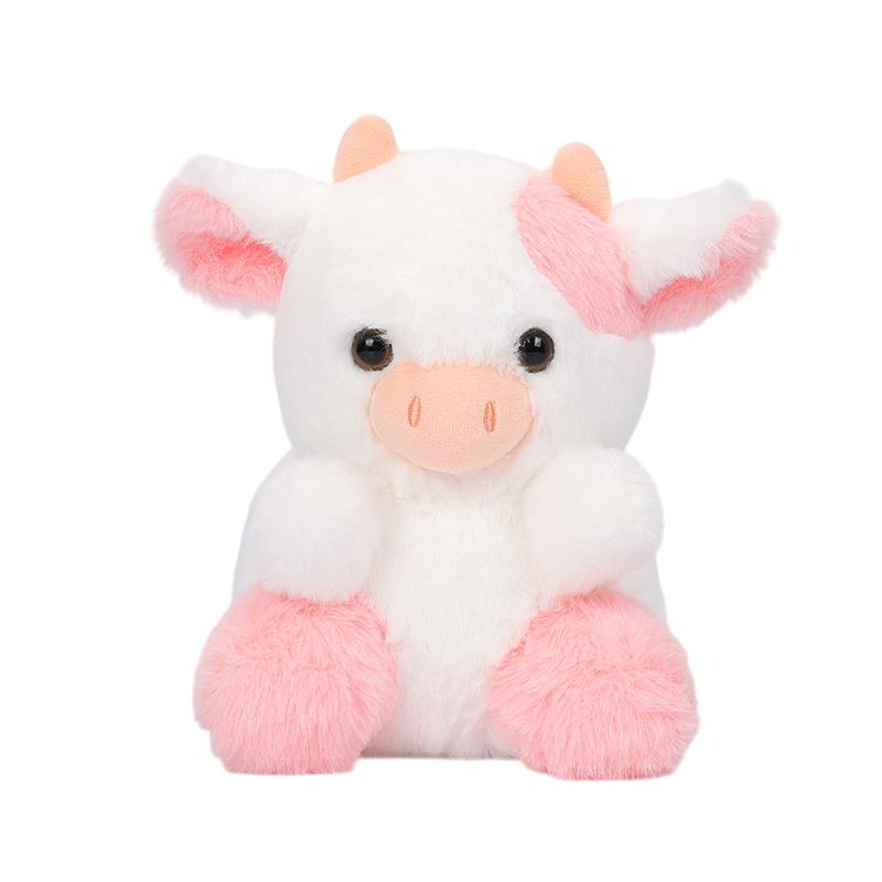 7 Inc Soft Pink Cow Plush Toy Cute Cartoon Strawberry Cow Calf Doll Children'S Toys Brithday Gift