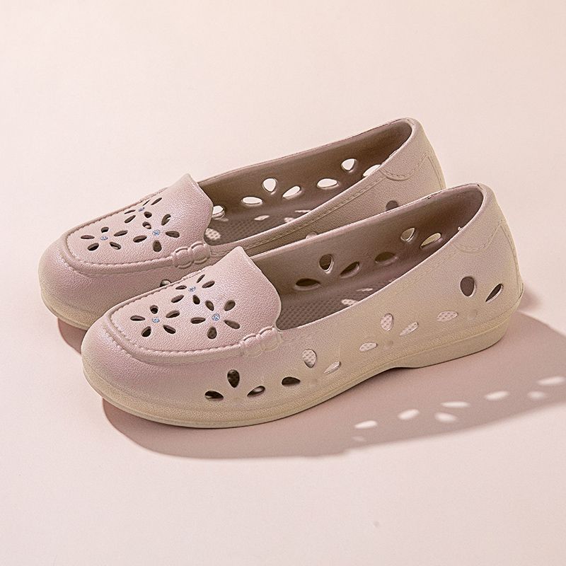 

Дышащие женские летние туфли с перфорацией на одну ногу, с закрытым носком, противоскользящие, сетчатые сандалии 37 розовый