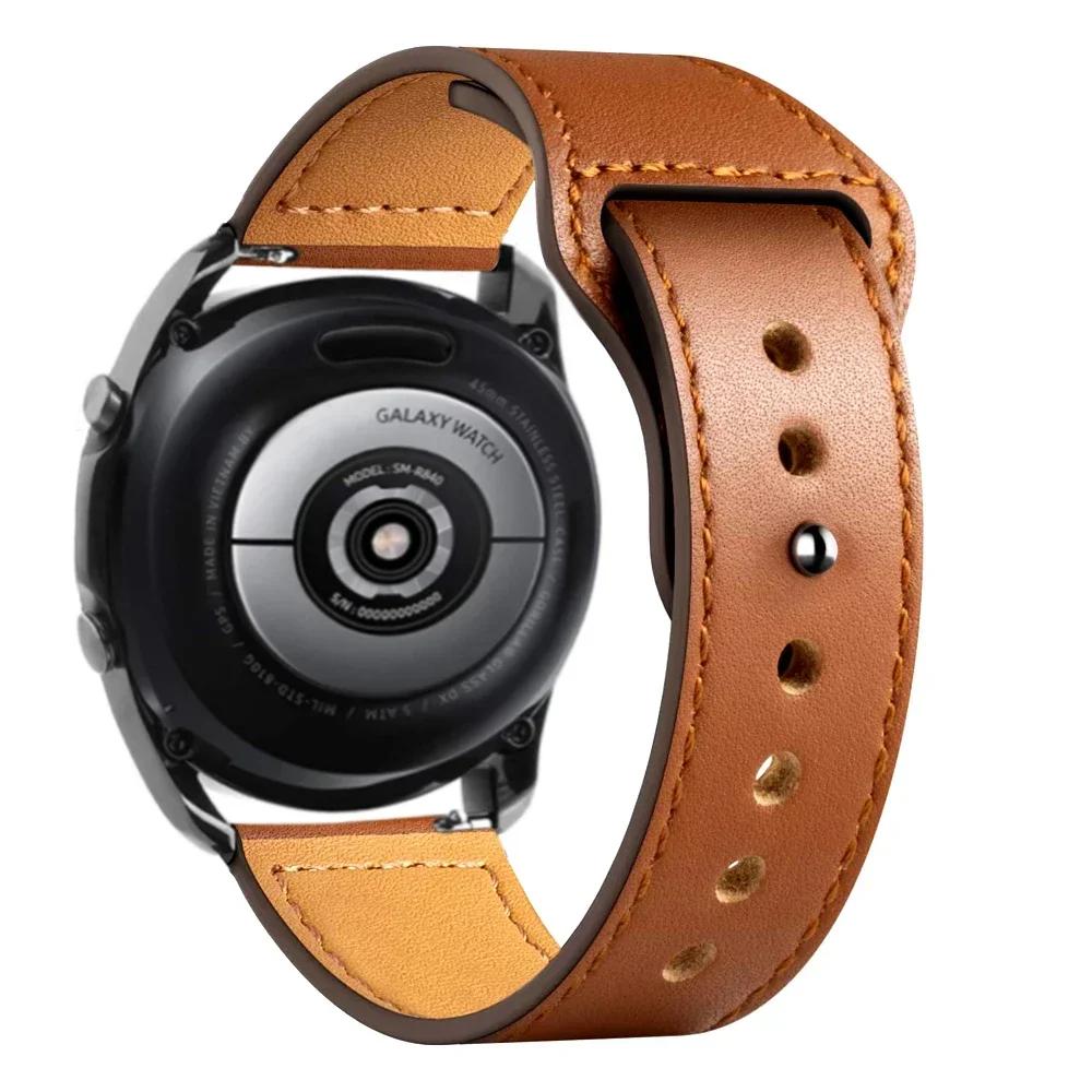 Lederarmband Für Samsung Galaxy Watch 7/6/5/pro/4/Classic/Active 2 20mm 22mm Armband Amazfit GTS/GTR 4/3/2 mini bip-lite Band