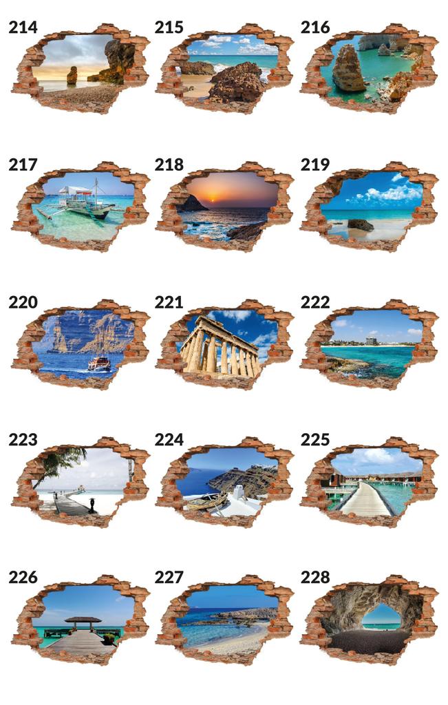 3D stickers photo wallpaper brick view 160 x 110