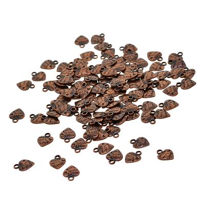 100 Pieces MADE WITH LOVE Heart Charms Pendants for Jewelry DIY Making Craft