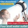 Multifunktioneller Duschkopf Gefilterter Supercharged Duschkopf Vierstufige Einstellung mit Wasserdichtung Heimdusche Badezimmerzubehör