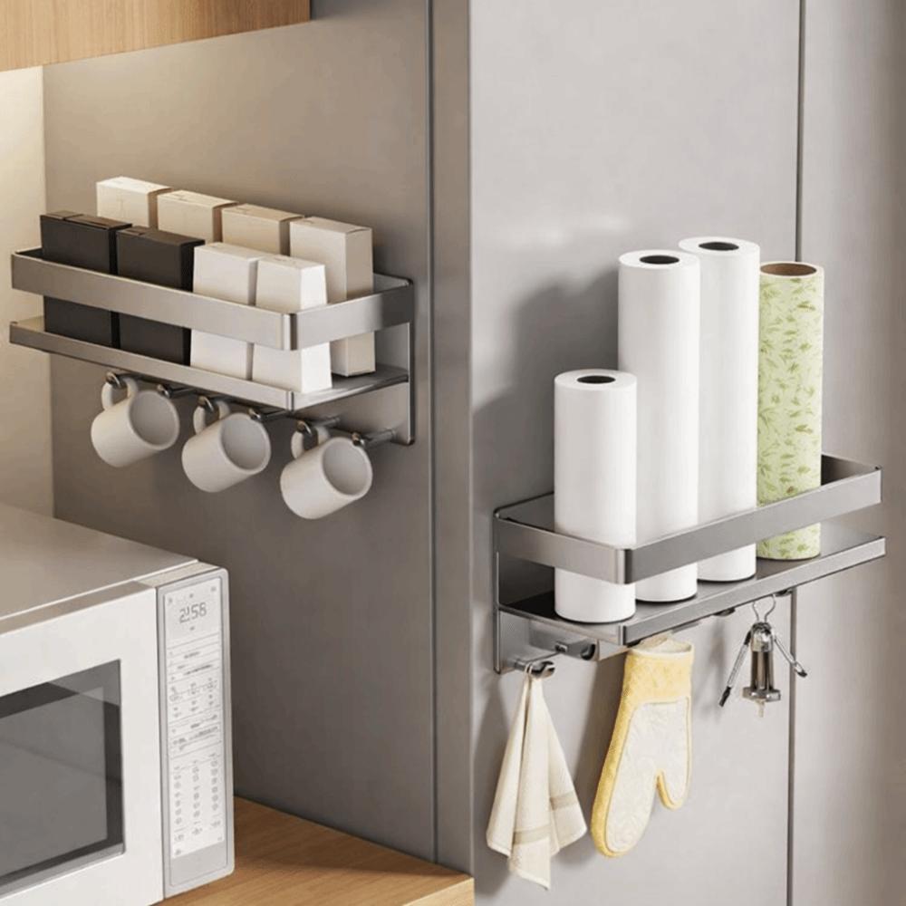 Punch Free Refrigerator Magnetic Shelf Wall Mounted Spice Rack  Washing Machine