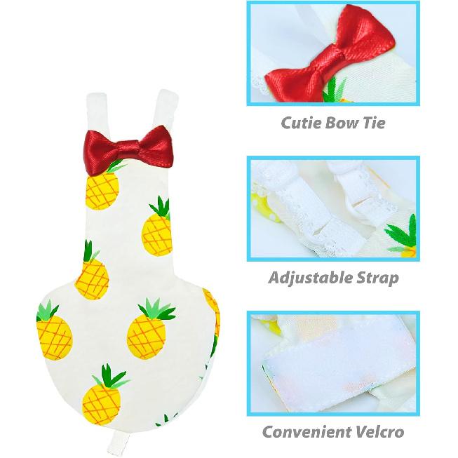 UKJENT Bird Diaper Protective Parrot Nappy - 2 Pack, Reble Flight Suit with Waterproof Inner Layer, Washable Cute Urine Wet Suit for Cockatiel Monk