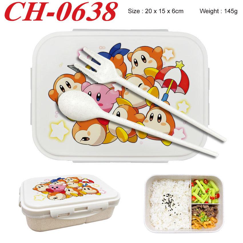 Anime Cartoon Kirby Printed Wheat Straw Lunch Box