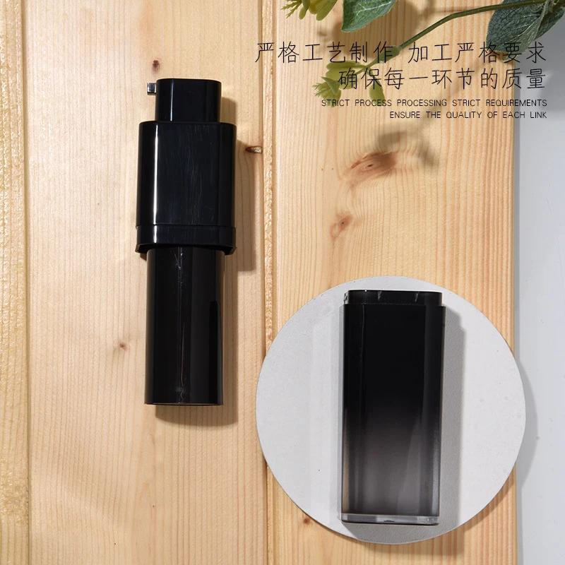 Black 30ML Square Acrylic Rotary Vacuum Bottle Press Vacuum Men's Lotion Serum Dispenser Bottle