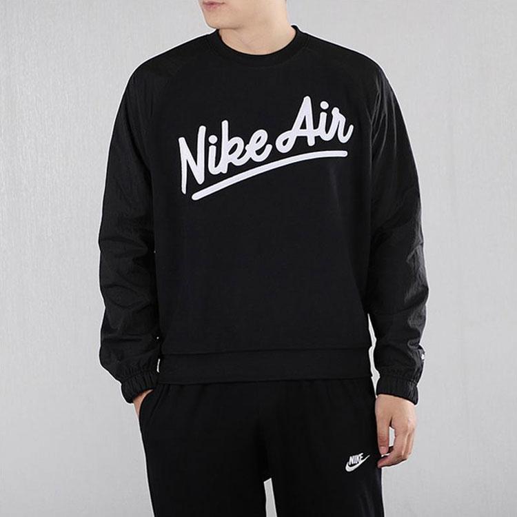 Nike Air Fleece Crew Sweatshirt Men Tops Black BV5188-010