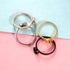 Stainless Steel 17mm Ring Base for DIY Diamonds - Adjustable Round Setting