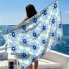 Soft Blue Florals Beach Towel Ultra-fine Fiber Quick Drying Absorbent Beach Swimming Vacationvacation Essentials Gifts