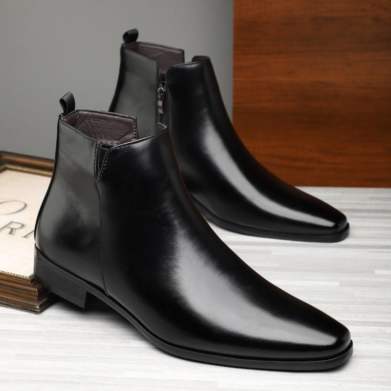 Bocanci Noi Bărbați Clasici Bocanci Chelsea Luxos Piele Înaltă Bocanc Casual Bocanci Gleznă Bărbați Bocanc Elegant Botas Para Hombre