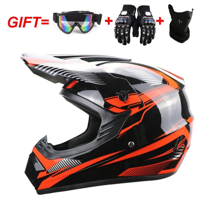 Full Face Motorcycle Helmet Off-Road ATV Dirt Bike Downhill Mountain Karting Adult Unisex ABS Safety Gear