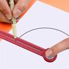 Woodworking Scribing Gauge with Pocket Clip Aluminum Woodworking Compass Chart Tool,High Precision Marking Measuring Ruler -Woodworking Scribing Gauge