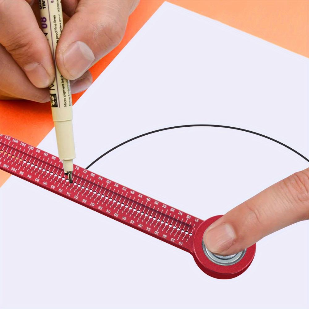Woodworking Scribing Gauge with Pocket Clip Aluminum Woodworking Compass Chart Tool,High Precision Marking Measuring Ruler -Woodworking Scribing Gauge