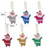6/60pcs Santa Claus Pendants DIY Xmas Tree Santa Claus Ornaments with Hanging Rope Home New Year Gifts Party Decoration Supply