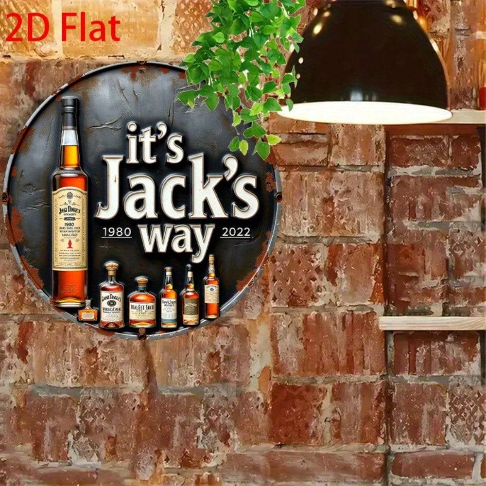 Vintage Whiskeyglas Retro Metallschild 20x20 Zoll Hausbar Dekoration