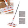 Mini Mop with Locking Head Quick Cloth Change Compact Flexible Mop Wet Dry Multi-Surface Cleaning Tool