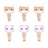 100PCS Cat Clothes Pins Cute Cartoon Beech Wood Multifunctional Laundry Clothes Pins