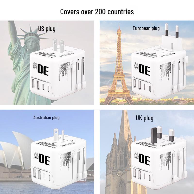 2.4A Universeller Multifunktions-Reiseadapter für europäische Stecker