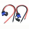 100W Ec5 Motorcycle Emergency Start Wire High-Power 10Awg Silicone Line Ec5 Male Female Plug To O-Type Terminal Connection Cable