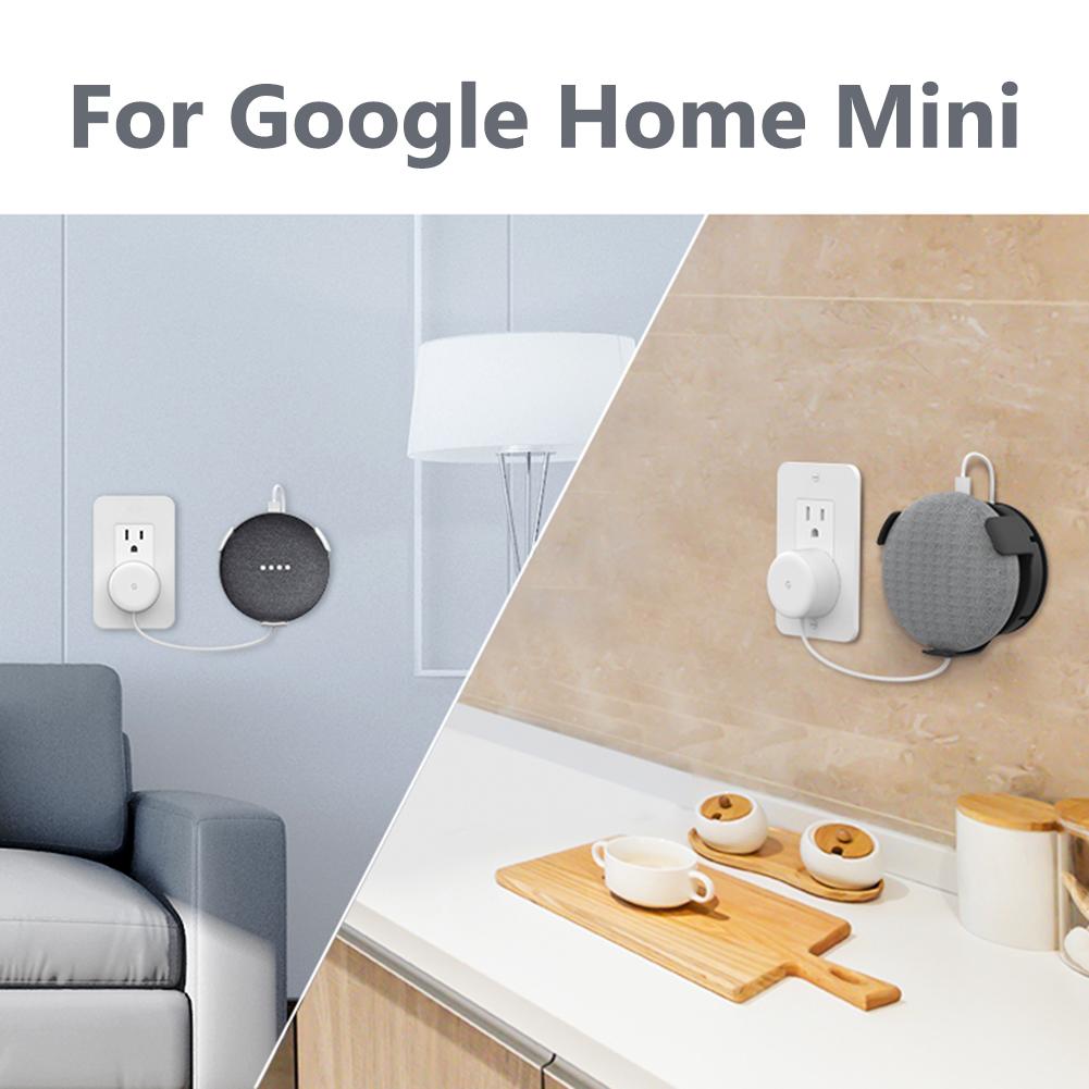 Wall Mount Holder Speaker Case For Google Home Mini Smart Speaker Bracket Built-in Cable Management Space-Saving Accessories