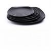Black Frosted Japanese Style Covered Rice Barbecue Plate Sushi Snack Melamine Imitation Porcelain Tableware Shallow Flat R