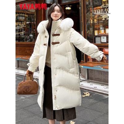 Women's Long Fox Fur Hooded Down Jacket