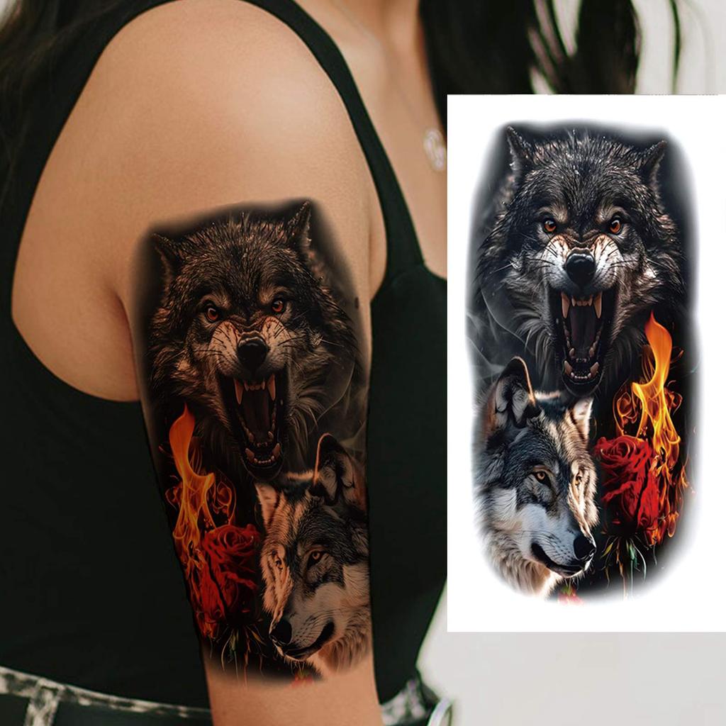 1 Sheet Tribal Totem Maori Temporary Tattoos For Adults Men Women Black Fake Sleeve Tattoo Sticker Waterproof