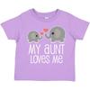 Inktastic My Aunt Loves Me Niece Nephew Elephant Toddler T-Shirt Auntie Aunty