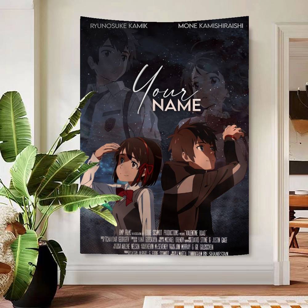 Anime Y-Your N-Name Chart Tapestry for Living Room Home Dorm Decor Art Home Decor 100X70CM