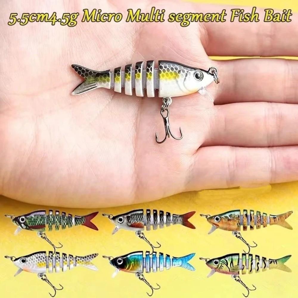 4.5g Weight Multi Section Bait 5.5cm Length Hard Bait Mini Lures Micro Bait  Sea Bass Fishing