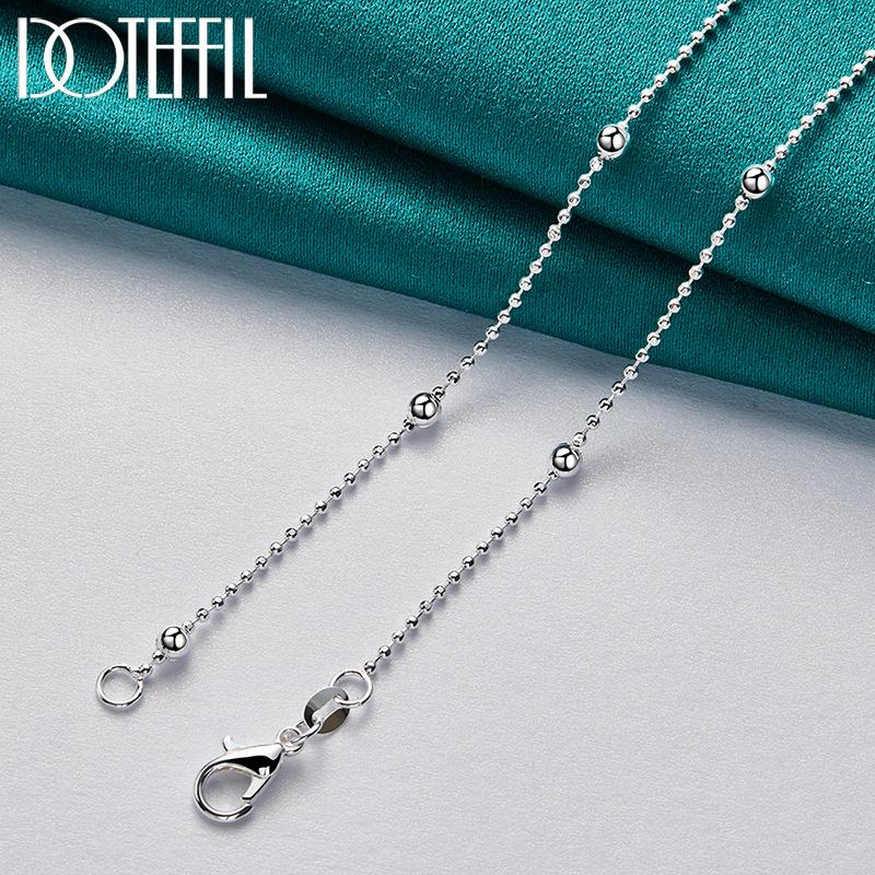 Okouzlující korálkový náhrdelník 40-60 cm Dárek 925 Sterling Silver Módní šperky